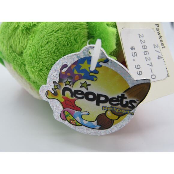 NEW w/ Tags Pawkeet Plush Neopets PetPet 2004 Limited Edition Vintage Authentic - Picture 7 of 12